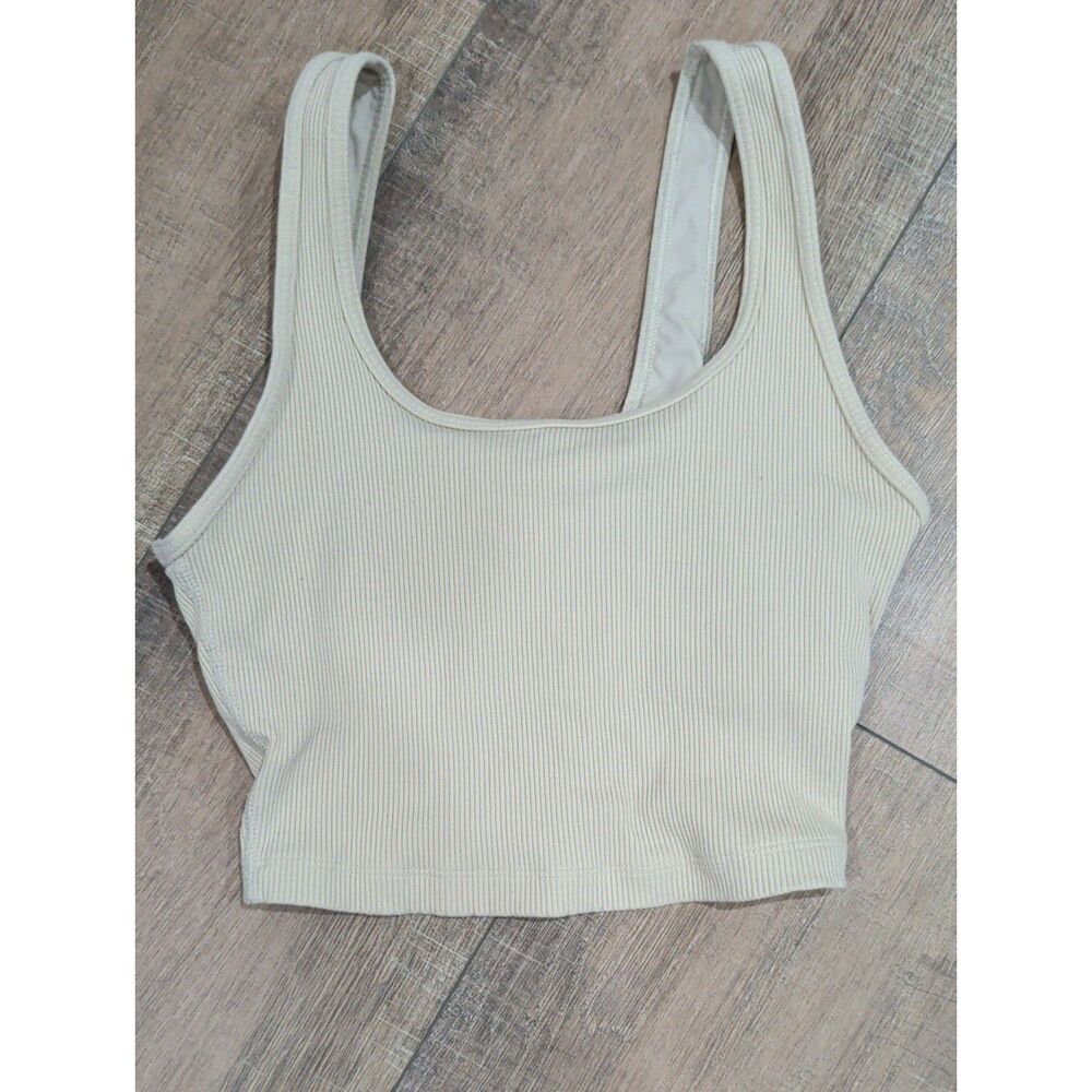 OFFLINE by Aerie Women's XS Ribbed Crop Tank Top Built-In Bra